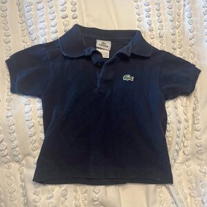 Lacoste Blue Polo Shirt Iconic Crocodile Logo Pique Cotton